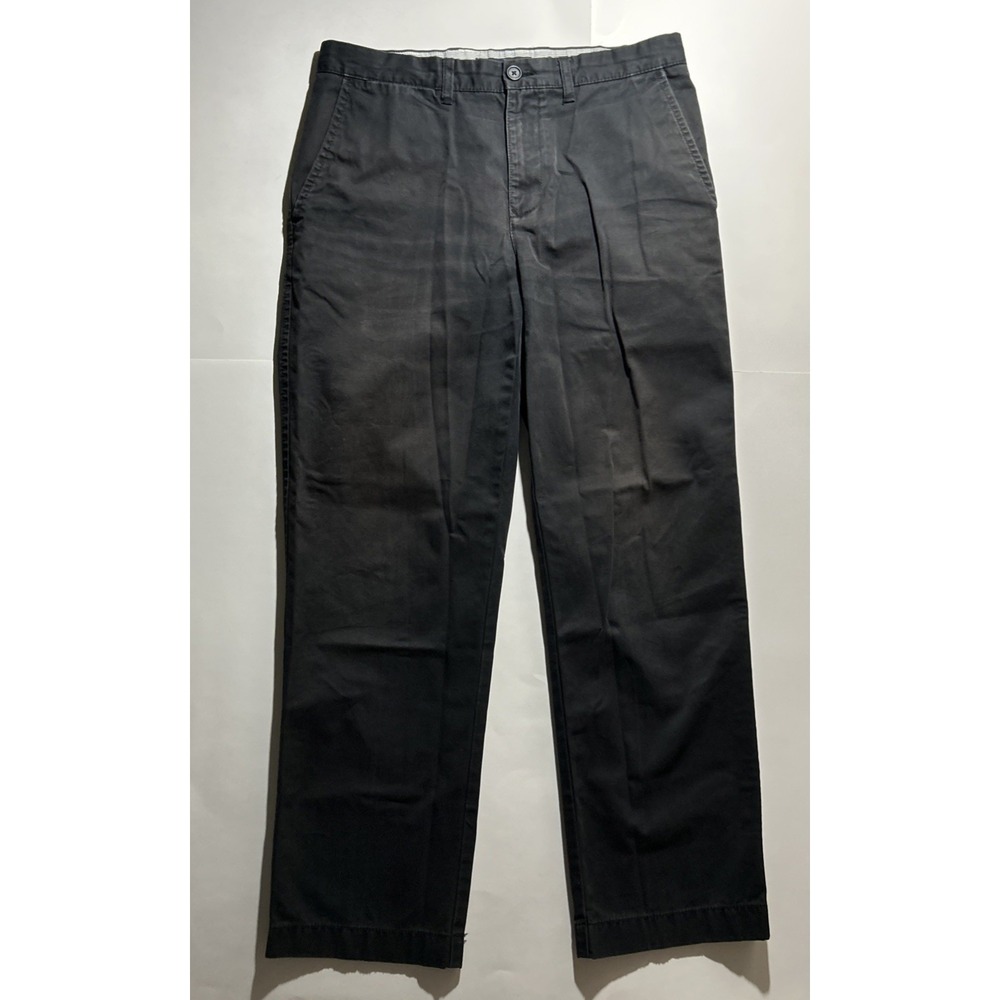 Tommy Hilfiger black chino straight leg dress pants 100% cotton mens 32x29.5